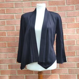 St. John Collection Open Front Knit Wool Cardigan Sweater Jacket Small